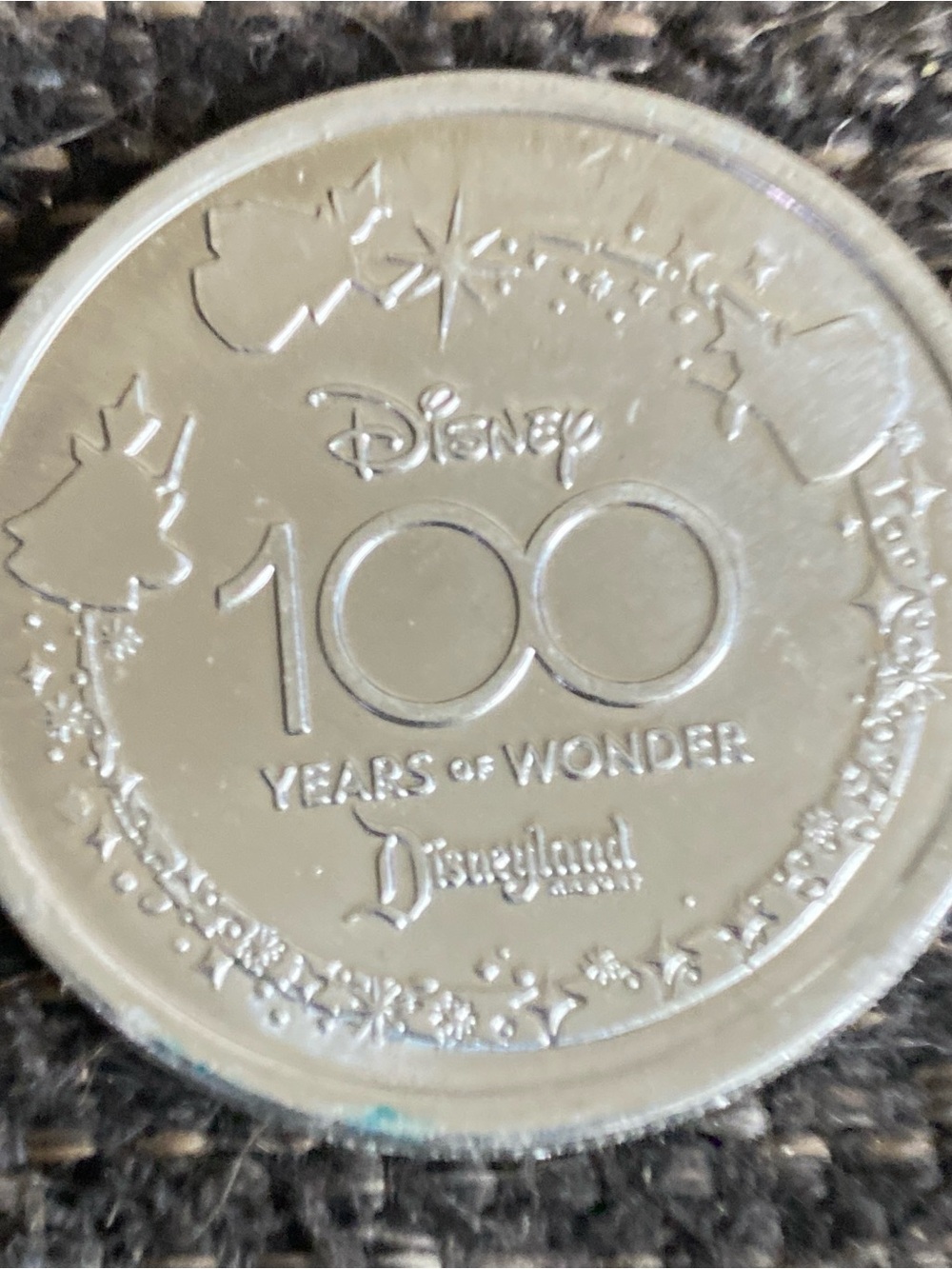 Disney Silver-Tone 100 Years Commemorative Coin Featuring Chip and Dale